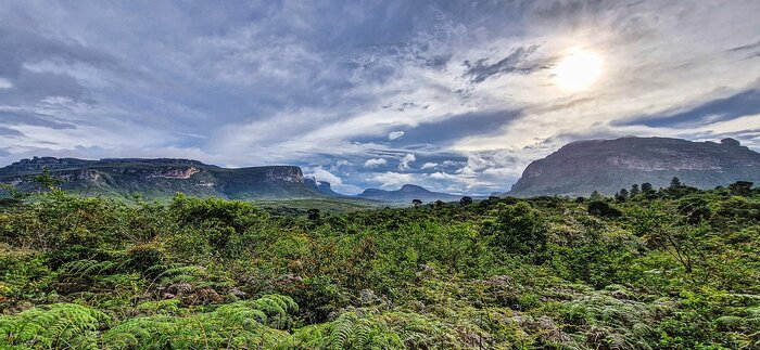 Hike toward Morro do Pai Inácio, a table mountain that offers panoramic views of Brazil's Chapada Diamantina's landscapes