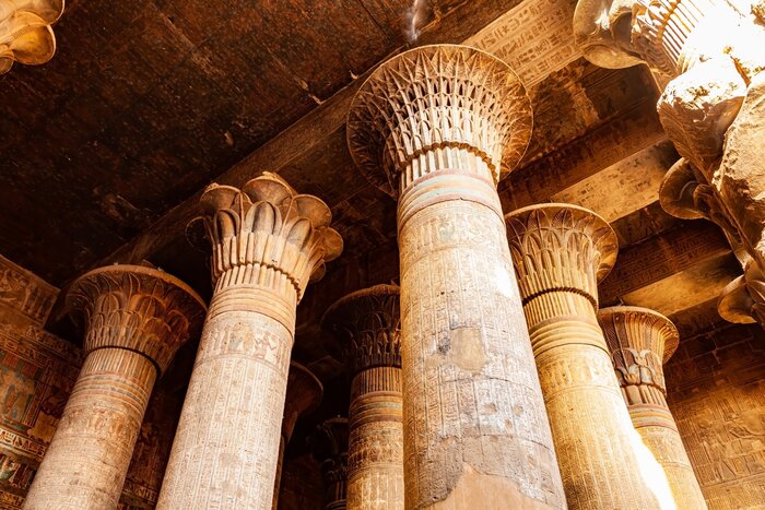 Visit the Temple of Khnum in Esna while sailing along the Nile River