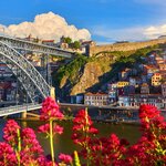 Views of the Dom Luís I Bridge in Porto