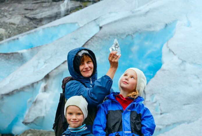 Take the family on a trip to discover the glacier ice of Grey Glacier in Chilean Patagonia