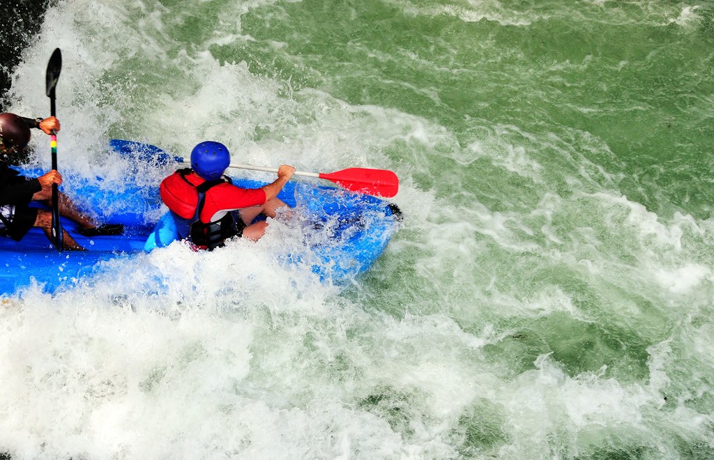 Whitewater rafting is a popular adventure sport in Costa Rica