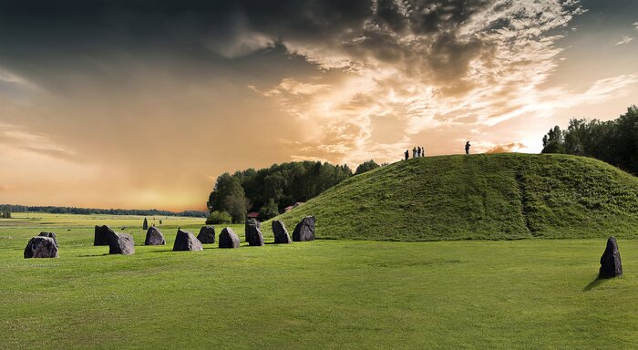 Anundshög, Sweden's largest viking burial ground, an hour outside of Stockholm