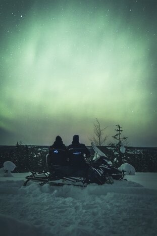 Northern Lights Safari by Electric Snowmobiles