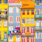 Colorful houses in Porto's Ribeira district