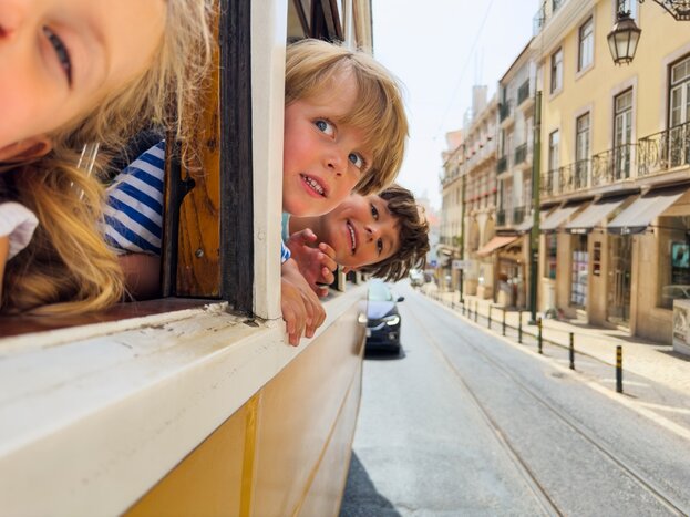 Hop aboard one of Lisbon's iconic yellow trams for a family-friendly way to see the capital's steep streets
