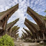 Toraja homes follow the same rigid boat-like design, Java