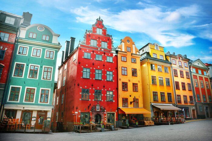 Enjoy a fika in Stockholm's colorful Stortorget square, Old Town