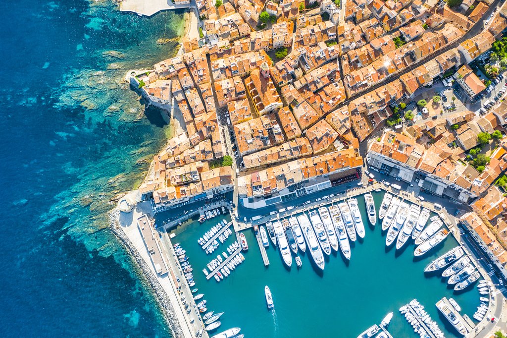 Aerial view of Saint-Tropez