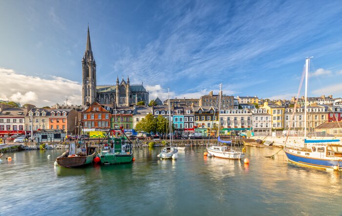 The colorful town of Cobh, the Titanic's last port of call