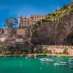 View of the Amalfi Coast village of Maiori