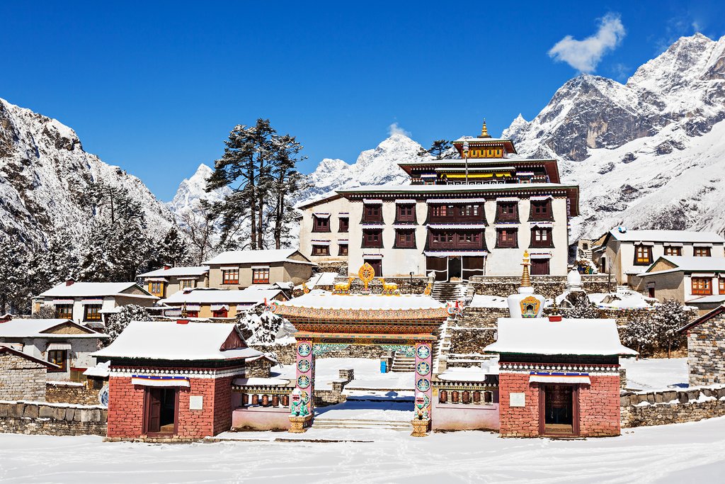 Tengboche Monastery in Tengboche Everest region Nepal