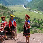 Peruvian children near Machu Picchu