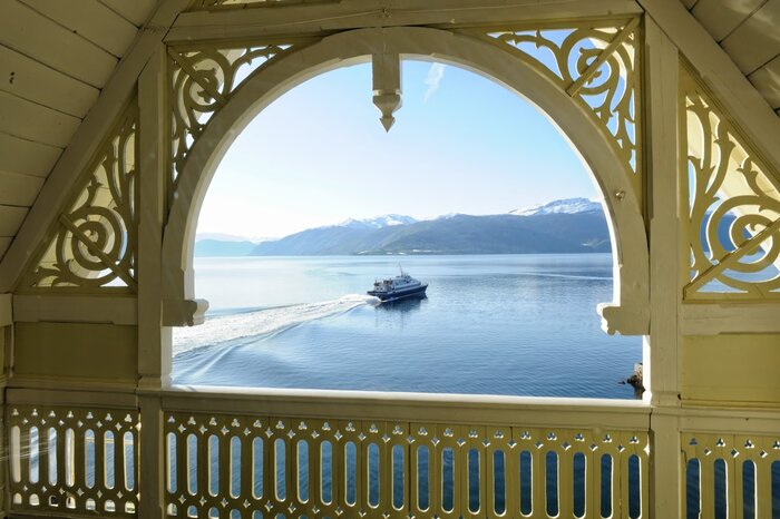 Stay in the historic "Jewel of the Sognefjord" in Balestrand (photo courtesy of Kviknes Hotel)