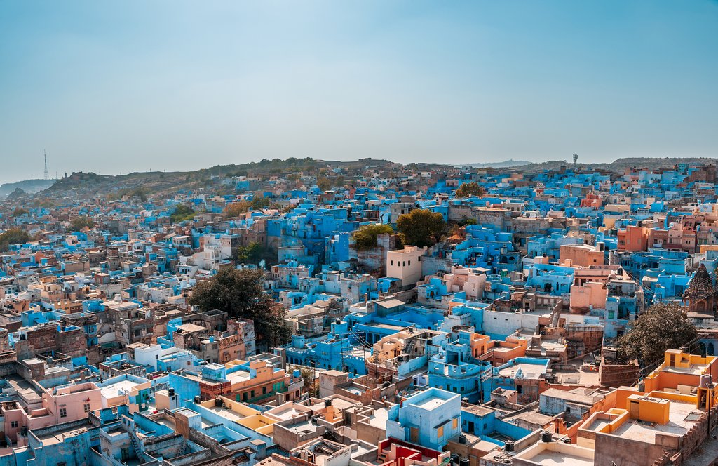 The blue Old Town of Jodhpur is a UNESCO World Heritage Site