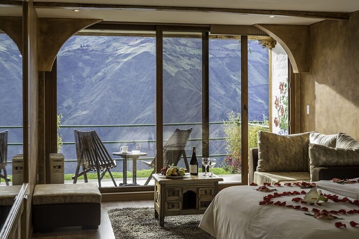 Soak in the views of Baños from your private terrace on an active luxury tour of Ecuador's mountains and coast (photo courtesy of Luna Volcán