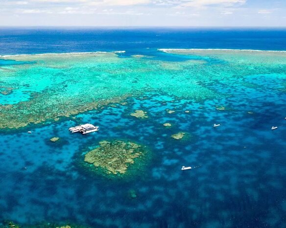 Outer Barrier Reef from Reef Marina - Port Douglas