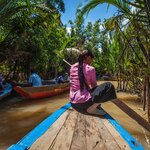 Boat down Vietnam's Mekong River