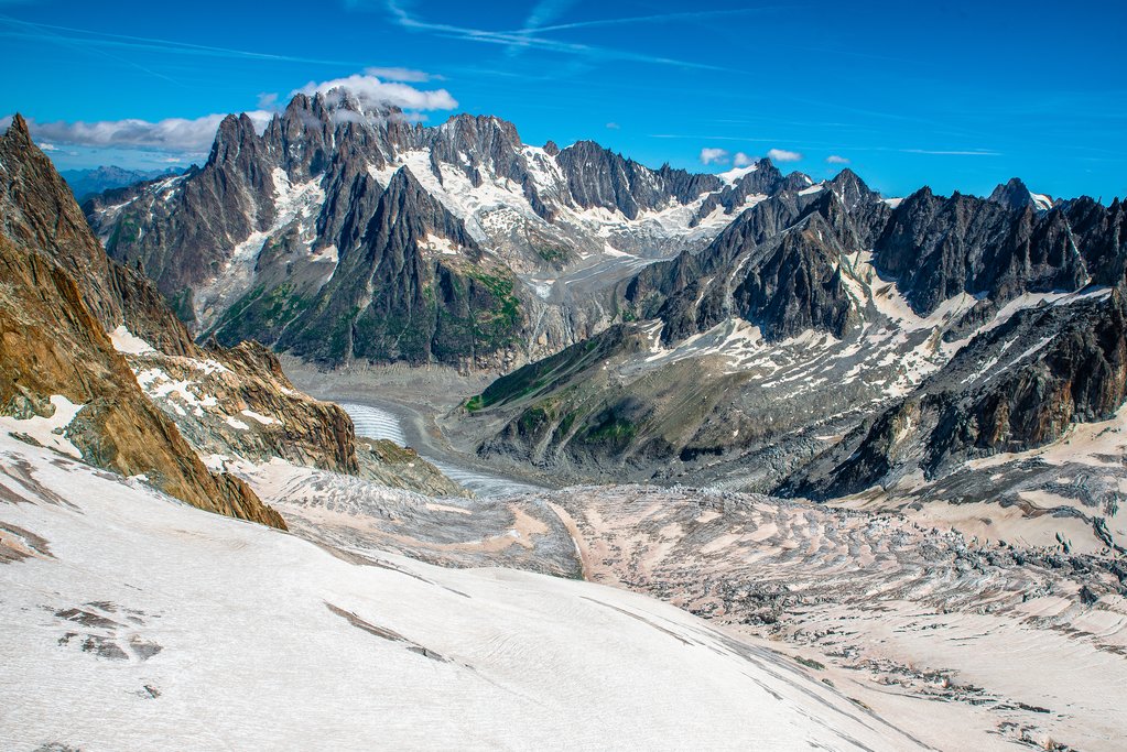 Mont Blanc in Aosta Valley, Courmayeur