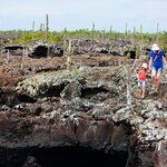 Enjoy spending time with your family as you explore Los Túneles' scenic terrain, Galápagos Islands, Ecuador