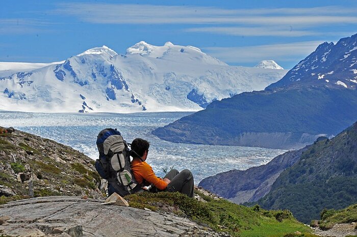 Take a break while hiking in Torres del Paine