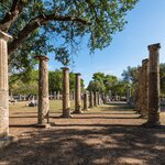 Ancient stone columns at Olympia