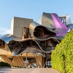 Settle into the Gehry-designed Hotel Marqués de Riscal in northern Spain's La Rioja region