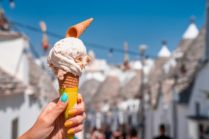Cool off with some gelato in Alberobello