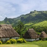 Traditional "bure" with thatched roof, Navala village, Viti Levu