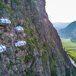 Climb your way to your accommodation on a cliffside (photo courtesy of Skylodge)