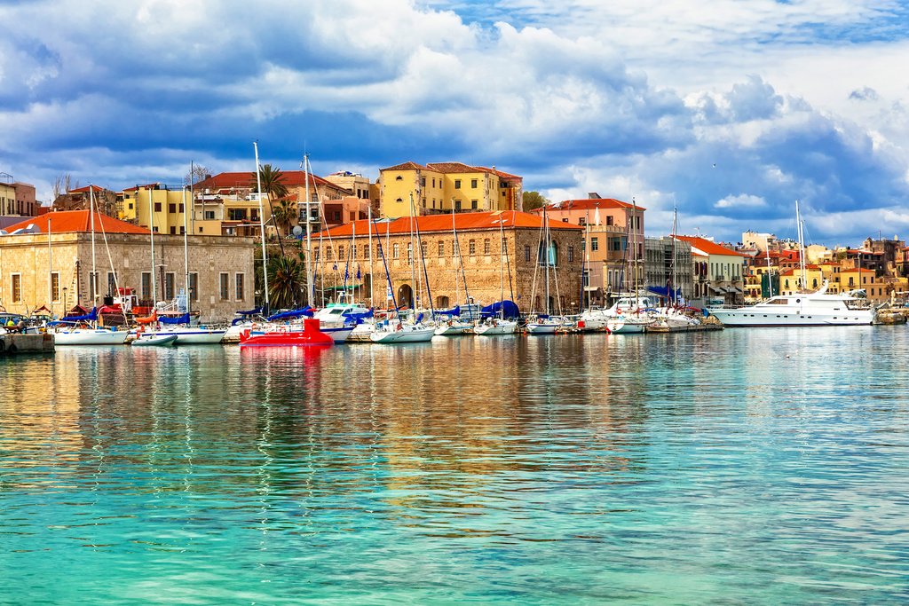 Chania's old town harbor