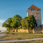 A summer evening along the waterfront in Sweden's Visby