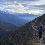 Trekking towards Pikey Peak