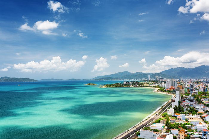 Coastal view of Nha Trang in Vietnam
