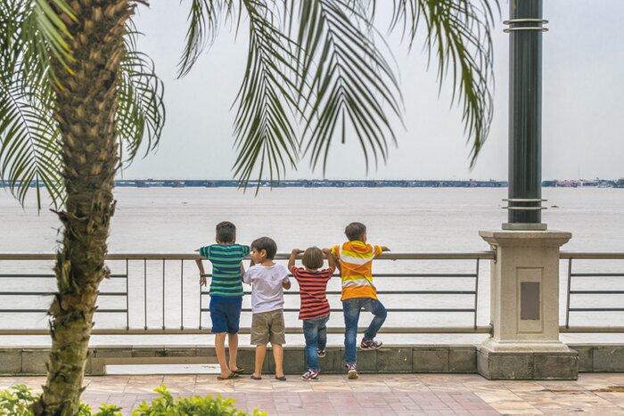 Take a stroll along Guayaquil's kid-friendly Malecón 2000 promenade