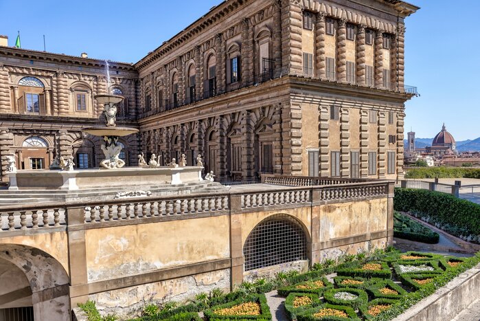 Florence's Pitti Palace and the adjacent Boboli Gardens