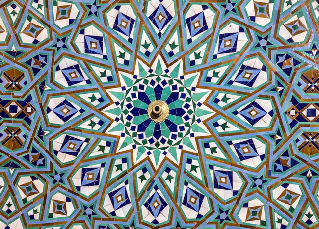Ceramic decoration of Hassan II Mosque, Casablanca, Morocco