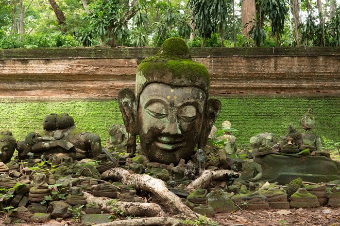 Visit ancient ruins in Wat Umong, Chiang Mai