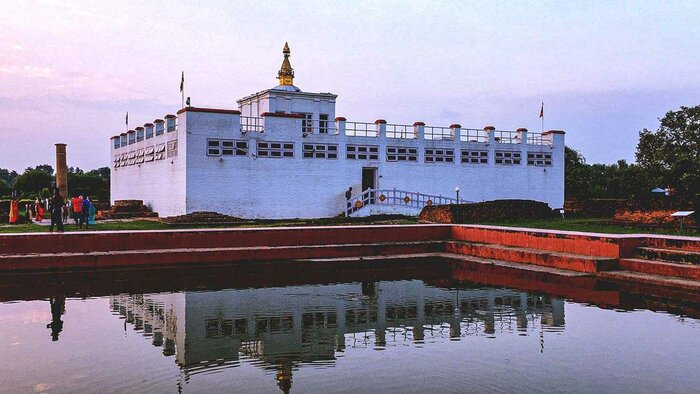 Fly from Kathmandu to Bairahawa and Explore Lumbini. (Half day tour)