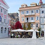 Cafes by Corfu's Town Hall