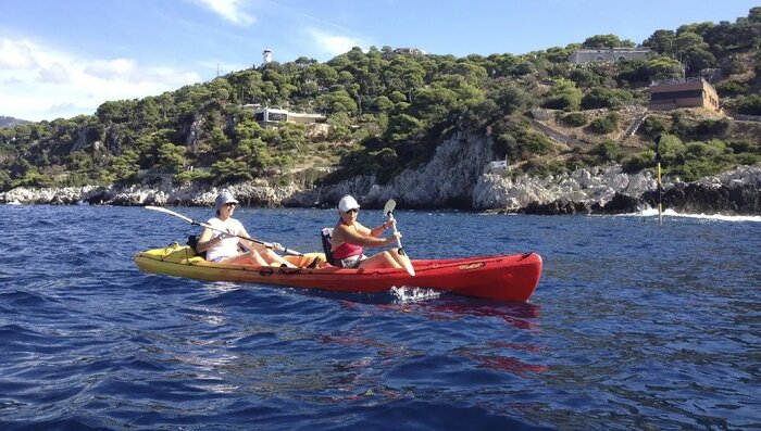 Kayaking in the Cap d'Antibes