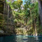 Ik Kil cenote is part of the Ik Kil Archeological Park near Chichén Itzá, Yucatán
