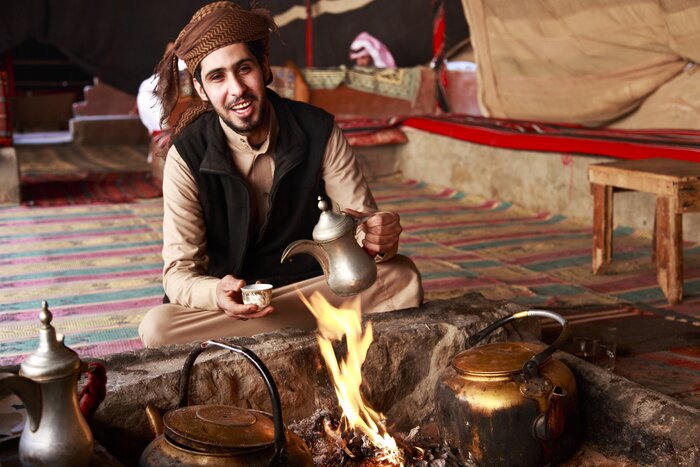 Experience Bedouin culture as you camp among the desert dunes of Wadi Rum