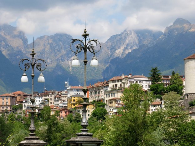 View of Belluno and the Dolomites, Italy