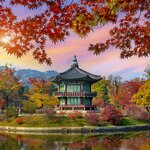 Gyeongbokgung palace in autumn, Seoul, South Korea