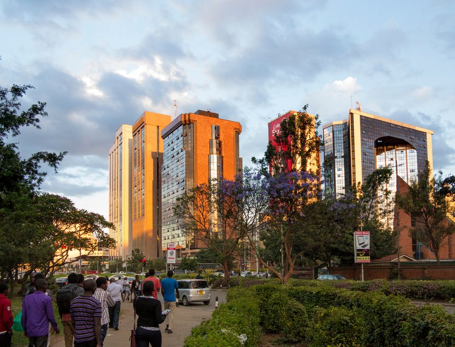City buildings in Nairobi
