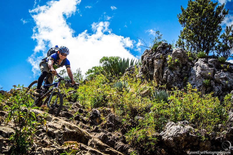 Steep descents down the Cuchumatanes Mountains.