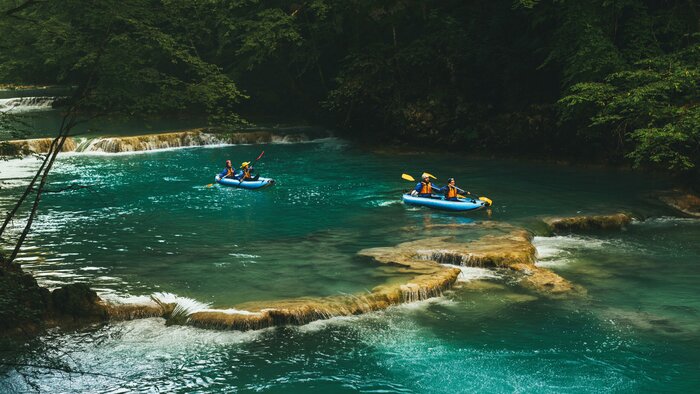 Kayaking Mreznica Waterfalls