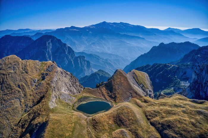 Drakolimni, the name for alpine lakes in the Tymfi mountains, are some of the stunning views nature lovers get to enjoy on a hike