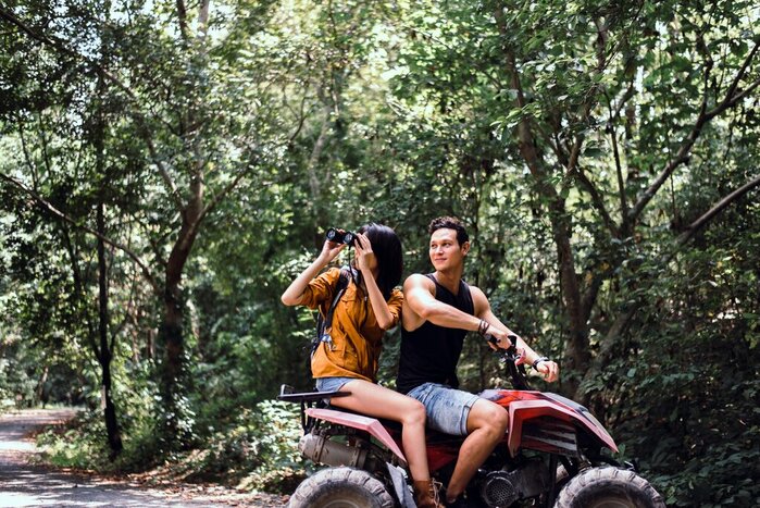 Explore the lush jungles and beaches of Ko Samui by zipline and ATV