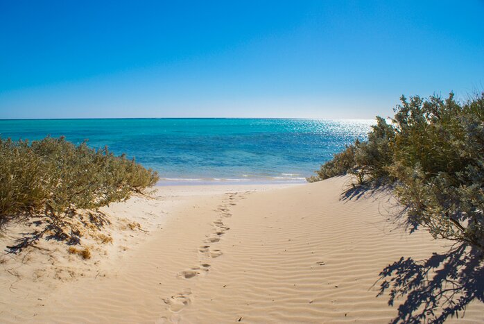 Journey across Australia to the remote Indian Ocean beaches of Cape Range National Park